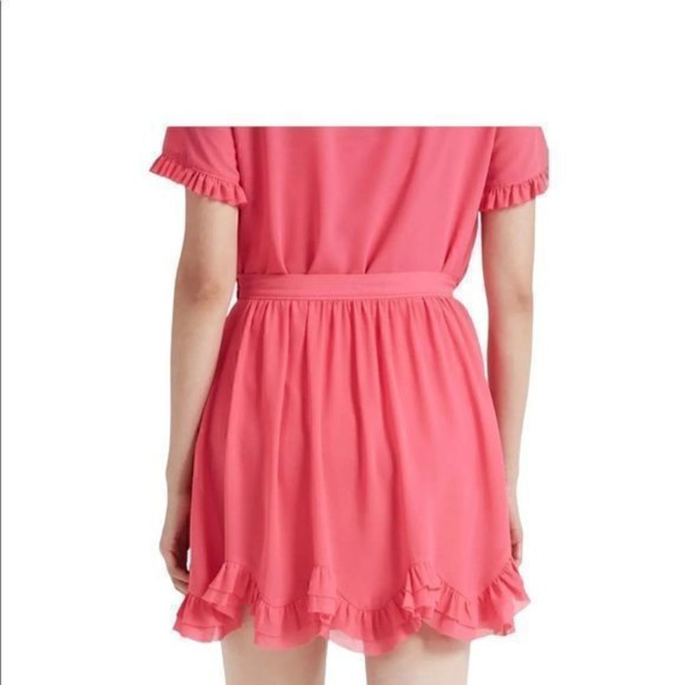 Milly Hot Pink Chiffon Ruffle Hem Mini Skirt Large - Picture 2 of 7